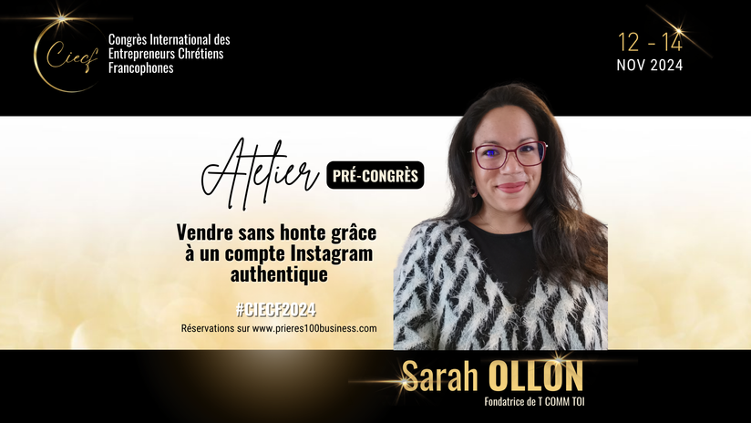 CIECF 2024 - MASTERCLASS : Vendre sans honte grâce à un compte Instagram authentique